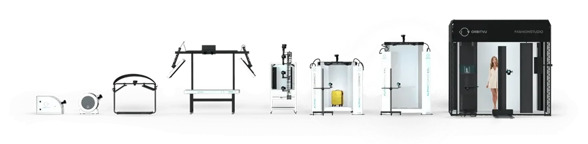Range of Orbitvu Automated Product Photography and Fashion Studios